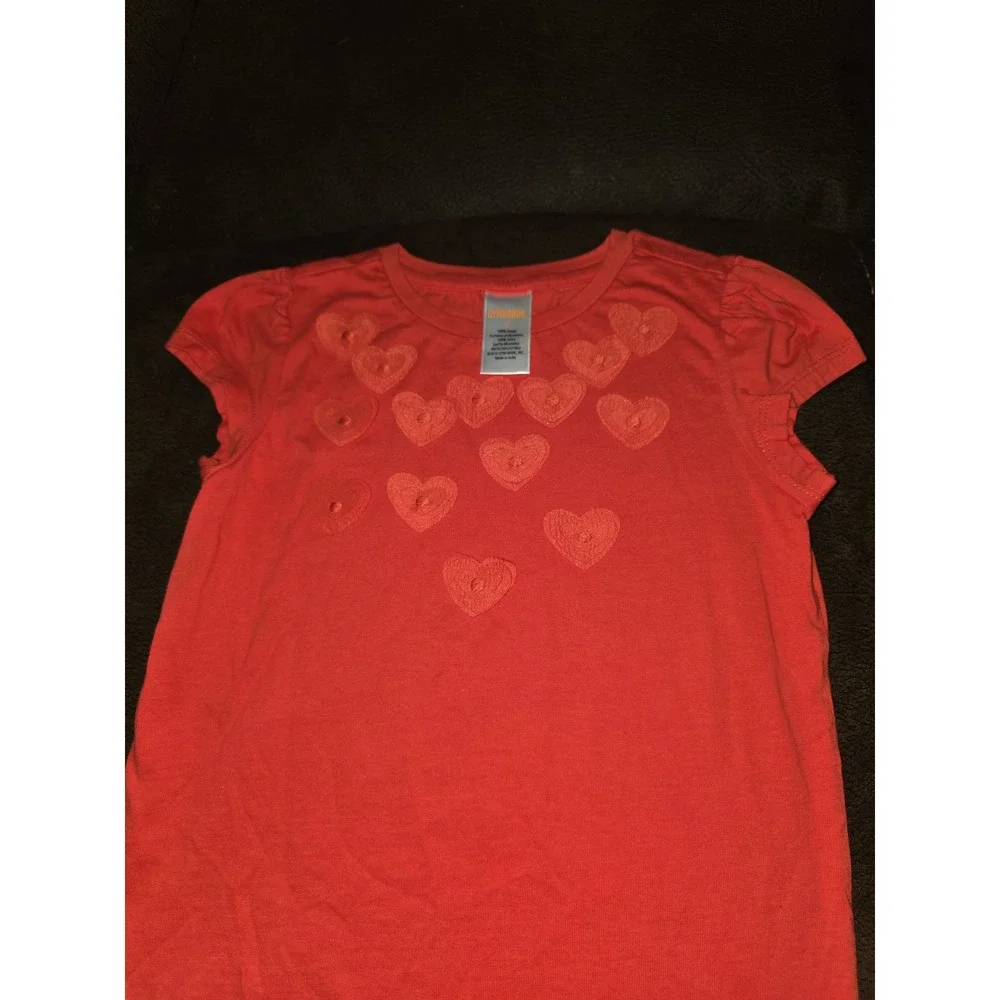 Gymboree valentine's day heart‎ short sleeve top shirt size 7